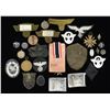 Image 2 : MOSTLY WWII GERMAN BELT BUCKLES, MEDALS, CLOTH, &