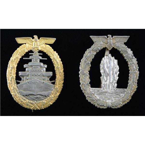 2 WWII GERMAN BADGES.