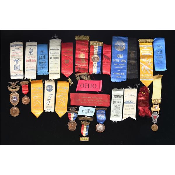 GAR & RELATED REUNION RIBBONS.