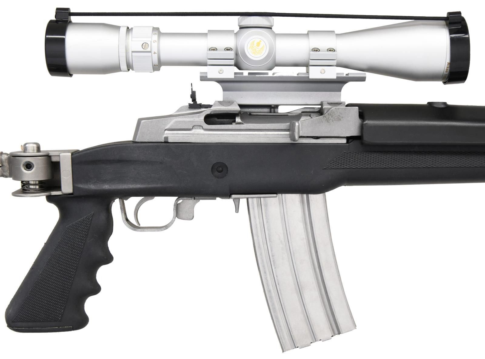 Semi Auto Ranches RUGER STAINLESS MINI-14 SEMI-AUTO RANCH RIFLE. - Poulin Auctions