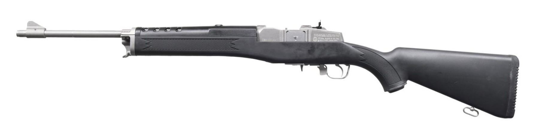 Semi Auto Ranches RUGER STAINLESS MINI-14 SEMI-AUTO RANCH RIFLE. - Poulin Auctions