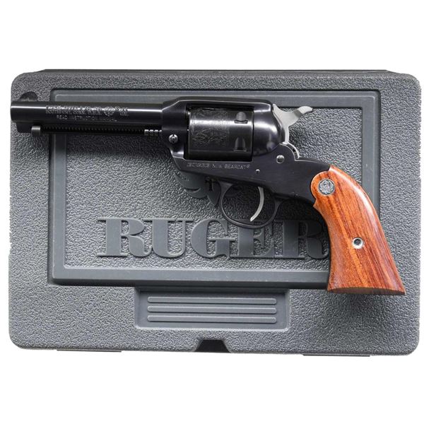 RUGER BLUED NEW BEARCAT REVOLVER.