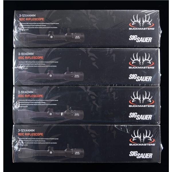 4 NIB SIG SAUER BUCKMASTERS 1  SCOPES.