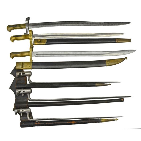 6 AMERICAN CIVIL WAR ERA BAYONETS.