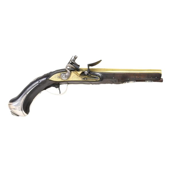 FRENCH NAVAL FLINTLOCK PISTOL.