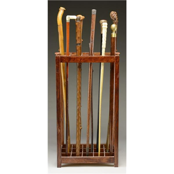 GROUP OF 10 CANES & WALKING STICKS.