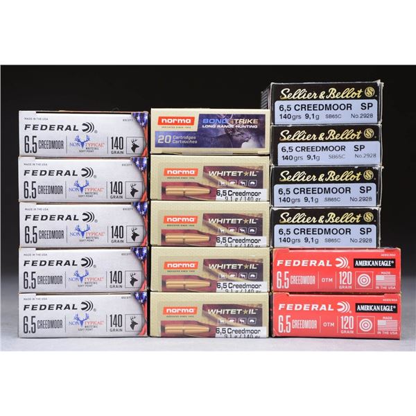 320 RDS. (16 BOXES) 6.5 CREEDMOOR AMMO.