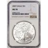 Image 1 : 2007 $1 American Silver Eagle Coin NGC MS70