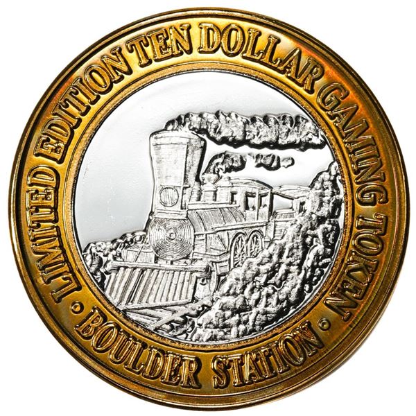 .999 Silver Boulder Station Hotel Casino Las Vegas, NV $10 Limited Casino Token