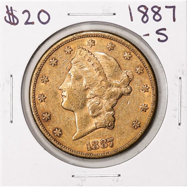 1887-S $20 Liberty Head Double Eagle Gold Coin