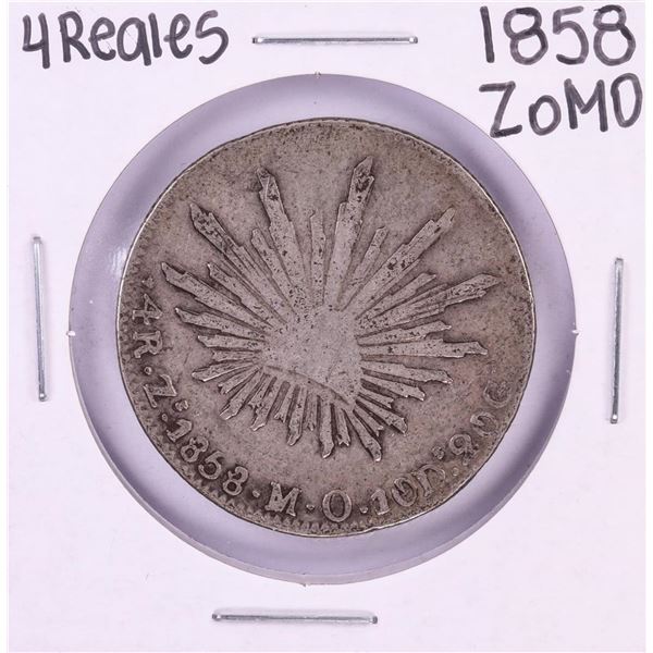 1858 ZoMO Mexico 4 Reales Silver Coin