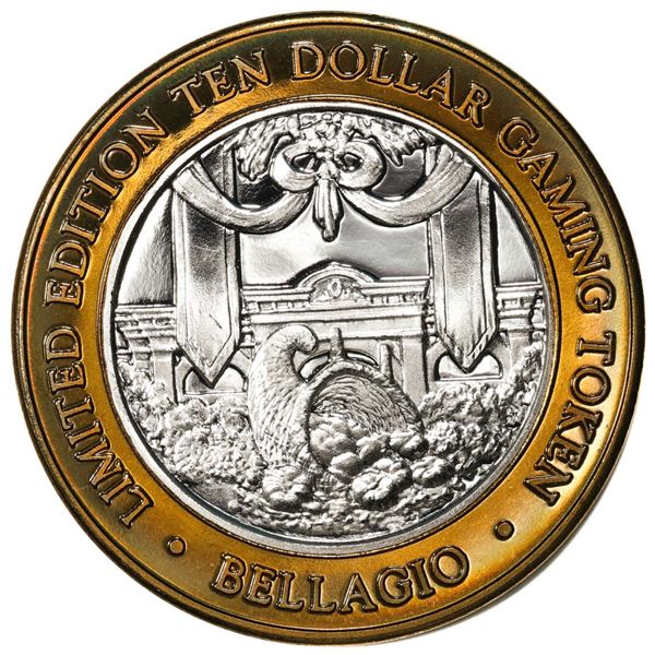 .999 Fine Silver Bellagio Las Vegas, Nevada $10 Limited Edition Gaming Token
