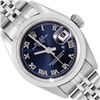 Image 1 : Rolex Ladies Stainless Steel Blue Roman Date Wristwatch