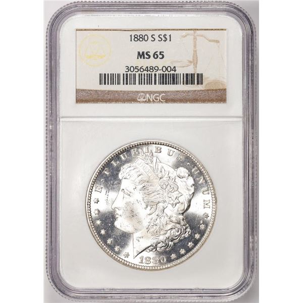 1880-S $1 Morgan Silver Dollar Coin NGC MS65