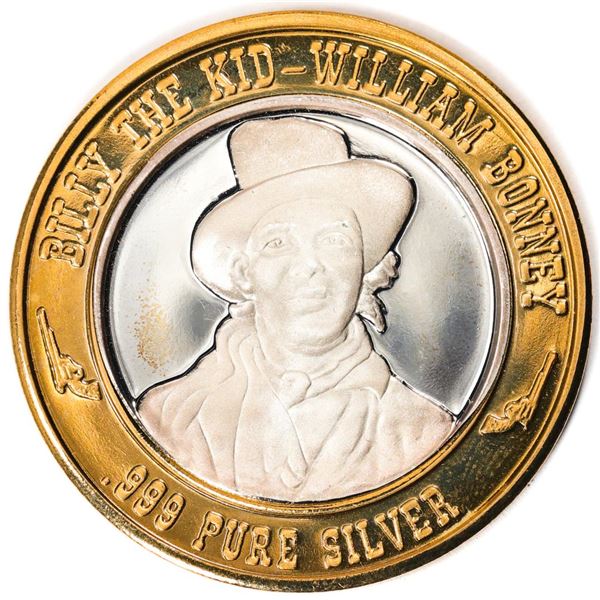 .999 Silver Billy The Kid William Bonney Limited Edition Casino Gaming Token