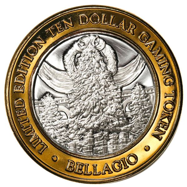 .999 Fine Silver Bellagio Las Vegas, Nevada $10 Limited Edition Gaming Token