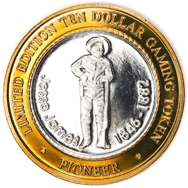 .999 Fine Silver Pioneer Laughlin, Nevada $10 Limited Edition Gaming Token
