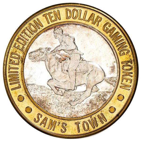 .999 Silver Sam Boyd's Sam's Town Las Vegas $10 Casino Gaming Token Limited Edition