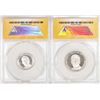 Image 2 : Set of 2014 Proof 1/4 oz & 1/2 oz Platinum JFK Apollo 11 Anniversary Medal ANACS MS68