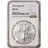 Image 1 : 2019 $1 American Silver Eagle Coin NGC MS70
