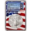 Image 1 : 2021(S) Type 1 $1 American Silver Eagle Coin NGC MS70 ER San Francisco Flag Core