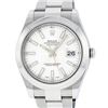 Rolex Men's Stainless Steel White Index Datejust 2 Wristwatch