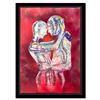 Image 1 : Mark Kostabi "Crimson Bond" Original Mixed Media on Paper