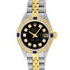 Image 2 : Rolex Ladies Two Tone Sapphire and Diamond Quickset Datejust Wristwatch