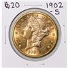 1902-S $20 Liberty Head Double Eagle Gold Coin