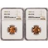 Image 1 : Lot of (2) 1937-D Lincoln Wheat Cent Coins NGC MS67RD