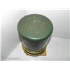 Image 2 : Partylite 6" 3 Wick Green Candle on Gold Style Base in Box