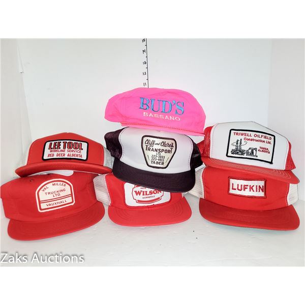 Lot of 7 Vintage Trucker Hats
