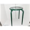 Image 1 : Green Metal Stool 14" w x 18" H