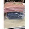 Image 1 : 3 BUNDLES TABLE CLOTHS - PINK 53x70, RED 44x44, AND NAVY 43x43