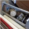 Image 2 : ASSORTED METAL BARS, AND TRAY WITH GRINDING DISC ETC