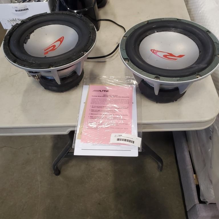 TWO ALPINE TYPE R 10 INCH SUBS
