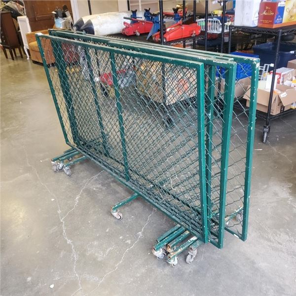 4 SECTIONS OF 6FT ROLLING FENCE PANELS AND 2 3FT ROLLING PANELS