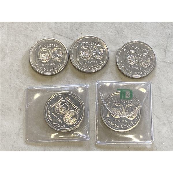 5 SILVER CANADIAN DOLLARS