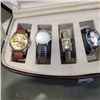 Image 2 : 6 WATCHES IN CASE AND POCKET WATCH - ALL WORKING