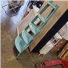 Image 2 : WHITE PAINTED PICTURE FRAME AND TEAL PAINTED CORNER SHELF