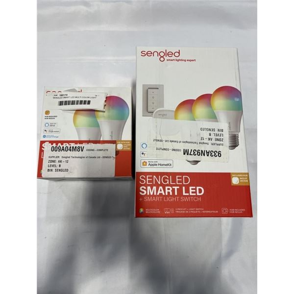 SENGLED SMART LED MULTI COLOR LIGHT BULB STARTER KIT W/ HUB AND 2 PK SMART LED MULTI COLOR LIGHT BUL