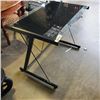 Image 2 : BLACK GLASS TOP COMPUTER DESK