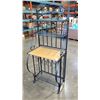 Image 1 : DECORATIVE IRON AND WOOD WINE / BAR SHELF