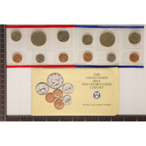 1990 US MINT SET (UNC) P/D (WITH ENVELOPE)