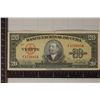 Image 1 : 1949 CUBA 20 PESO BILL