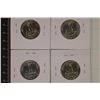 Image 2 : 1960 & 3-1963 WASHINGTON SILVER QUARTERS UNC