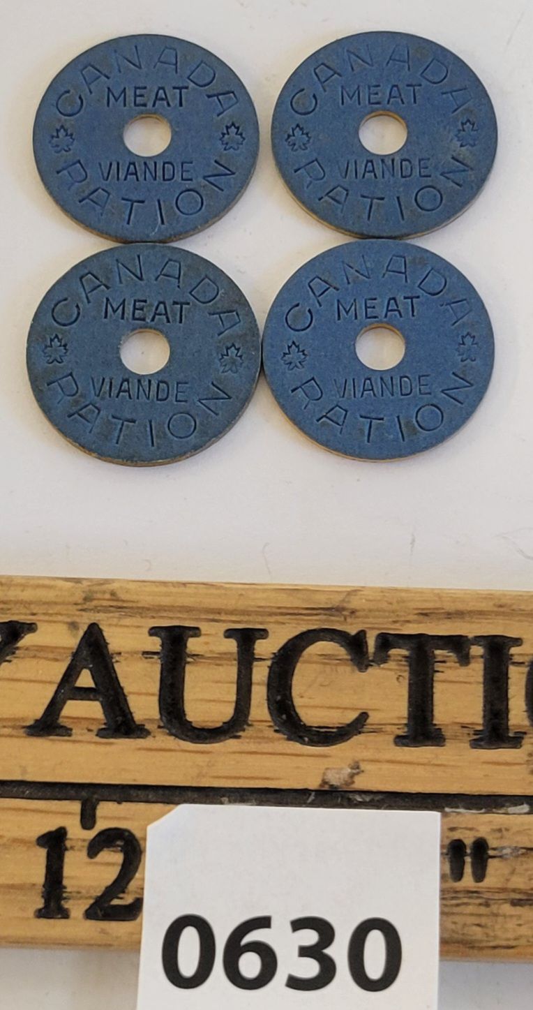 WWII CDN MEAT RATION TOKENS - Kidd Family Auctions