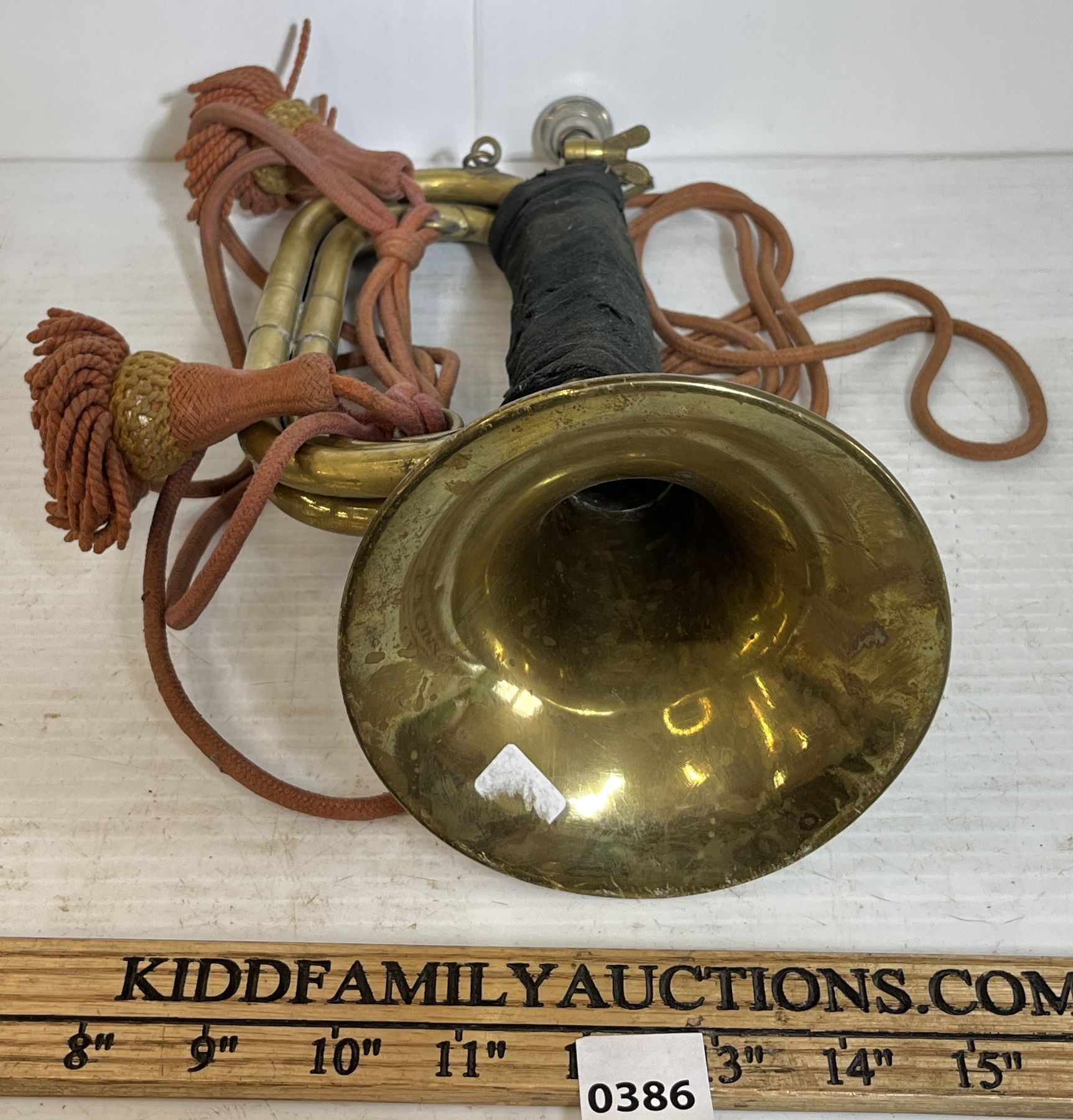 String Handle On Bugle WWII JAPANESE BUGLE W/ CORD