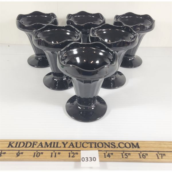 LOT OF 6 - 1970'S FRANCE - LUMINARC SUNDAE GLASSES