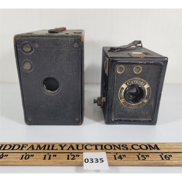 LOT OF 2 - CORONET BOX CAMERAS